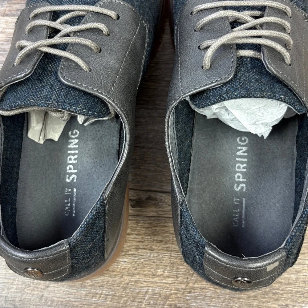 👞 Call It Spring Men’s Lace-Up Oxford Shoes — Charcoal & Gray 9.5